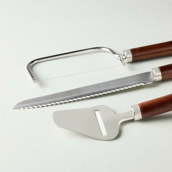 Set of 3 Cheese and Bread Knives Dark Brown - Hearth & Hand™ with Magnolia - Picture 4 of 4
